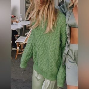 Daily Drills oversized knit sweater in green